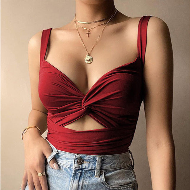 Women’s Streetwear Tank Top – Solid Color Sleeveless Fashion Basic
