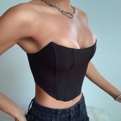 Women’s Fashion Backless Tank Top – Solid Color Sleeveless Camisole