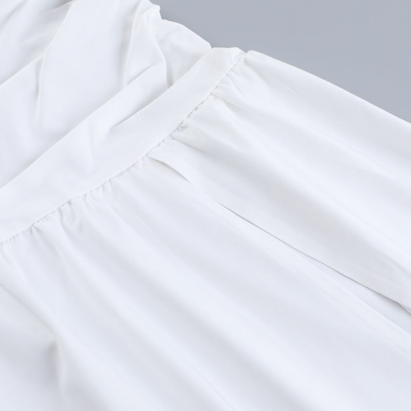 Women's Sexy Solid Color Princess Dress – Oblique Collar, Sleeveless, Banquet & Date Night Outfit (Code: ZX#283)