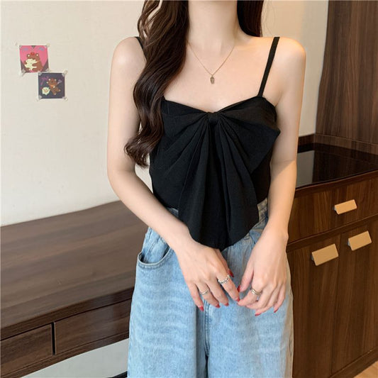 Women's Sexy Butterfly Knot Knitted Vest – Summer Sleeveless Trendy Top