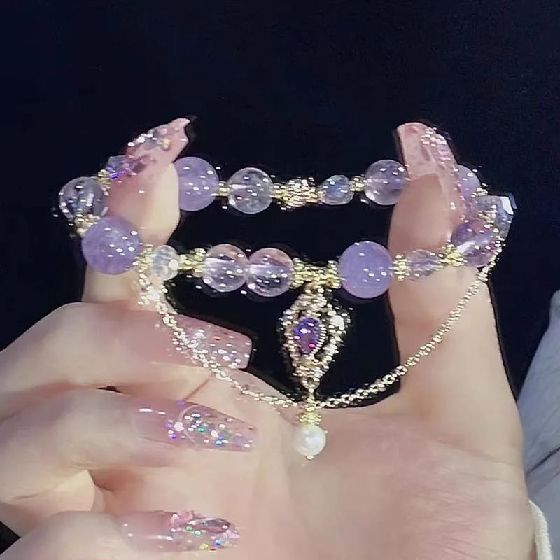 Amethyst Dream Crystal Bracelet (Code-ZX#591)