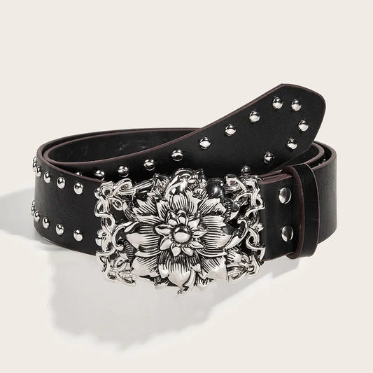 Midnight Bloom Stud Belt (Code-ZX#794)