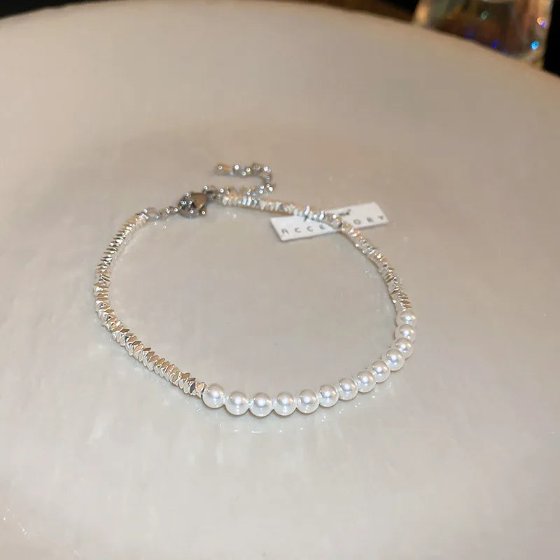Moonlit Whisper Pearl Bracelet (Code-ZX#602)