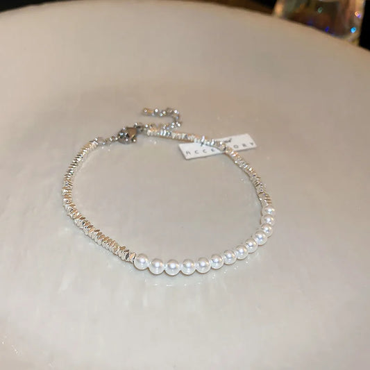 Moonlit Whisper Pearl Bracelet (Code-ZX#602)
