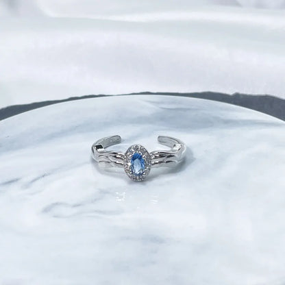 Ocean Dream Blue Sapphire Adjustable Ring