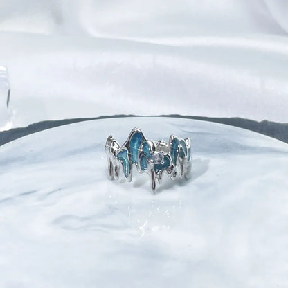 Ocean Dream Blue Sapphire Adjustable Ring