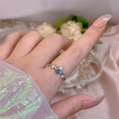 Elegant Heart, Bow & Flower Rings – Adjustable Open Zircon Jewelry