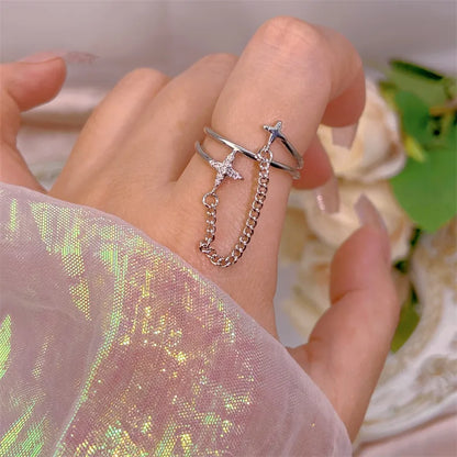 Elegant Heart, Bow & Flower Rings – Adjustable Open Zircon Jewelry