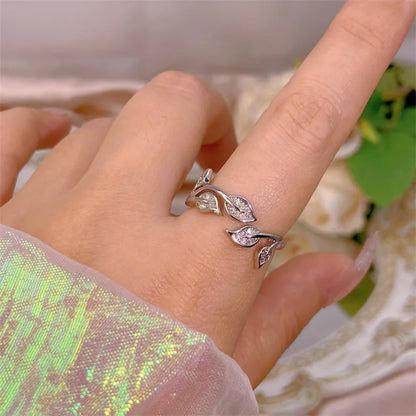 Elegant Heart, Bow & Flower Rings – Adjustable Open Zircon Jewelry