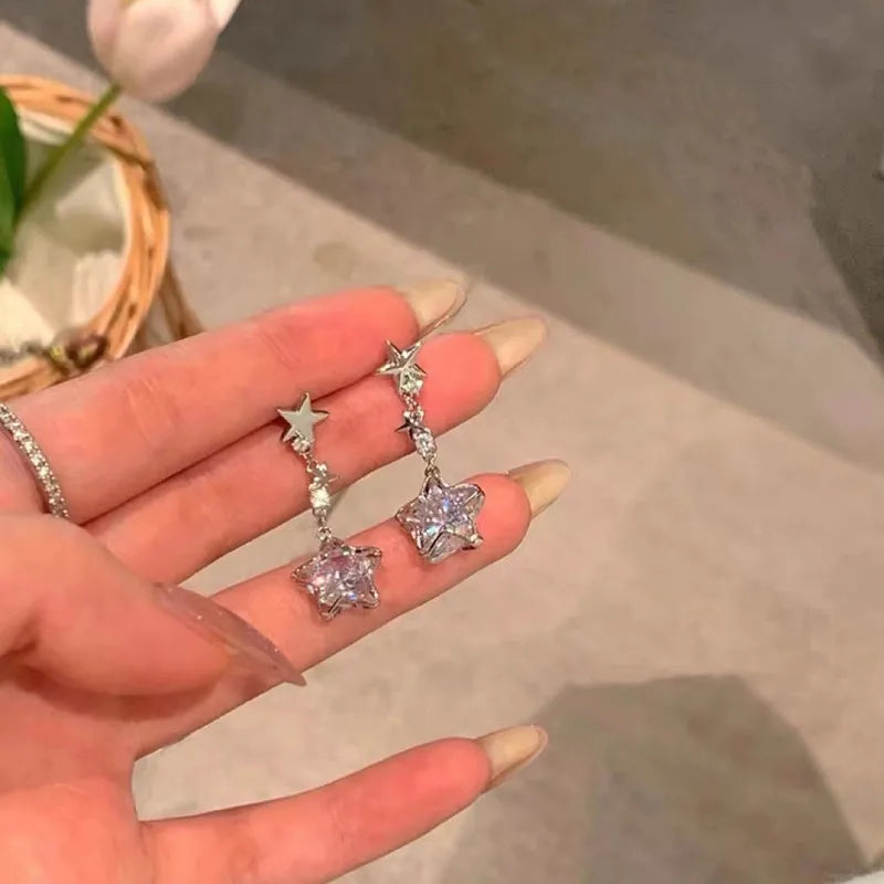 Twilight Crystal Star Earrings (Code-ZX#711)