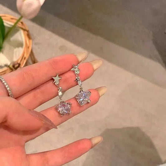 Twilight Crystal Star Earrings (Code-ZX#711)