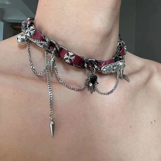 Crook Punk Leather Collar