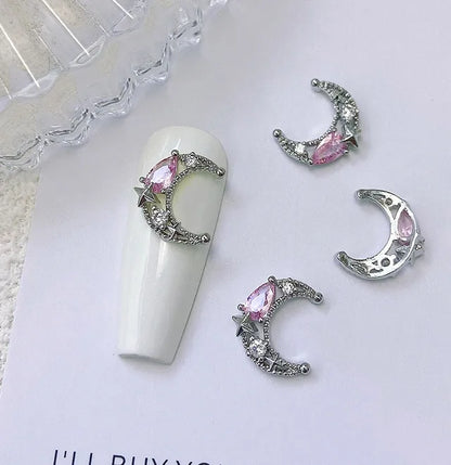 Delicate Pink Crystal Nail Charms (Code-ZX#409)