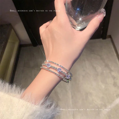 Pearl Zircon Stacked Bracelet – Elegant Cold Style High-Grade Jewelry