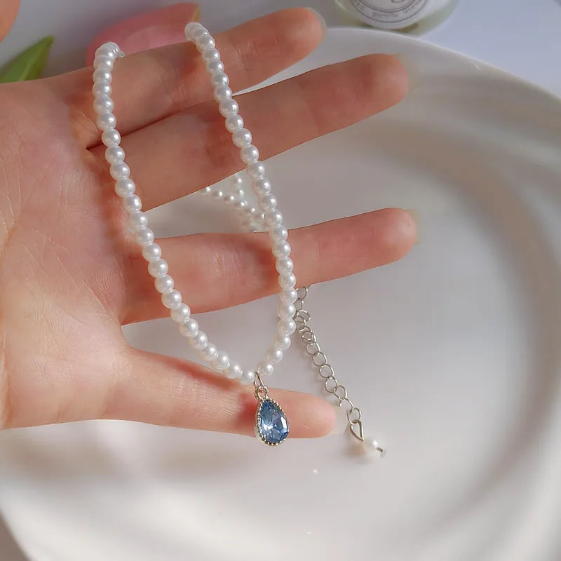 Blue Tear Pearl Choker (Code-ZX#584)