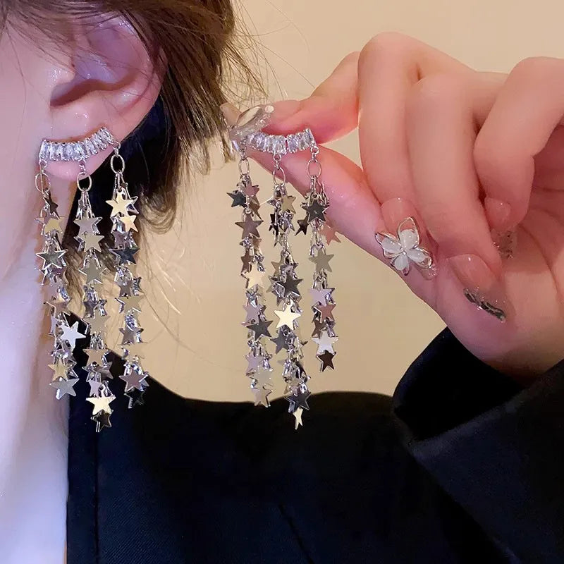 Galaxy Cascade Star Earrings (Code-ZX#643)