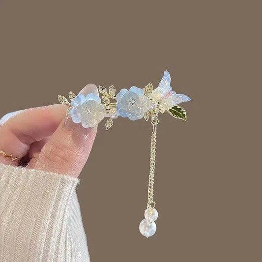 Elegant Floral Tassel Hair Clip (Code-ZX#468)