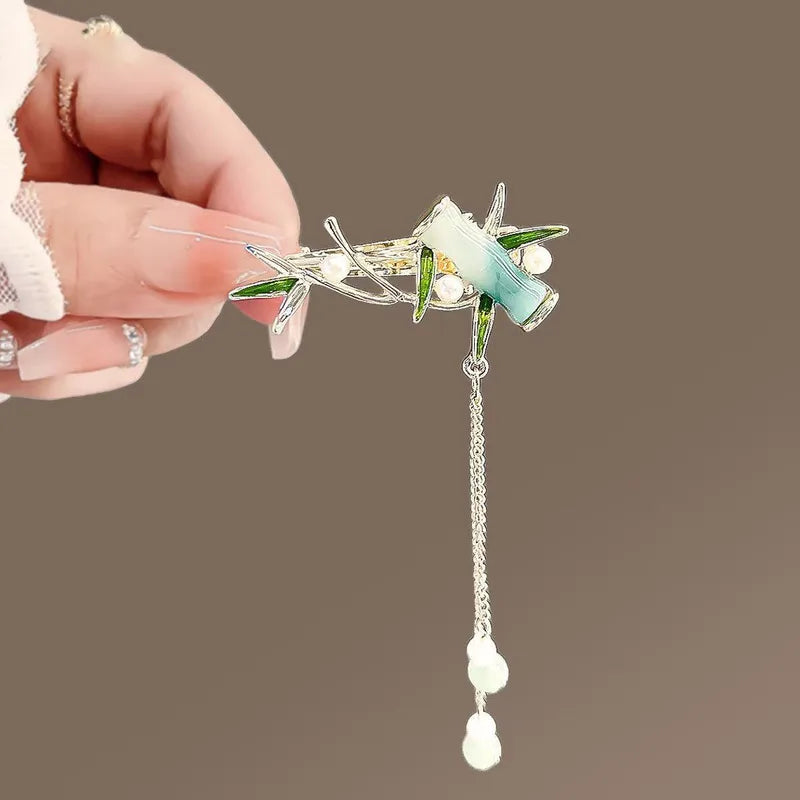 Elegant Floral Tassel Hair Clip (Code-ZX#468)