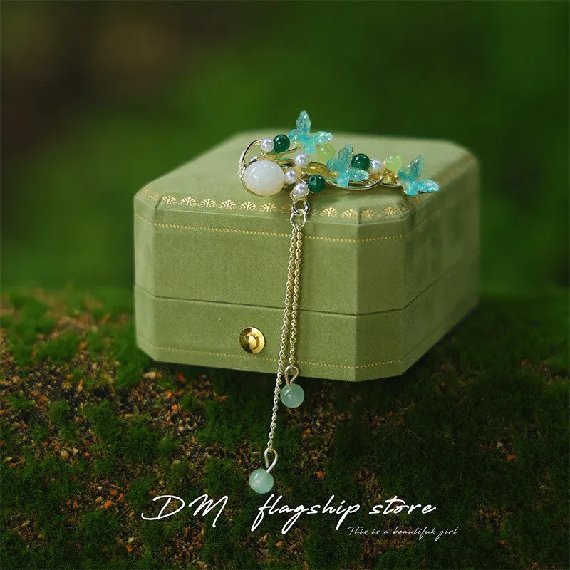 Elegant Floral Tassel Hair Clip (Code-ZX#468)