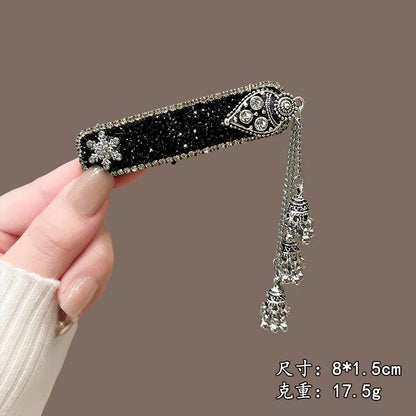 Pink Crystal Tassel Hair Clip (Code-ZX#473)