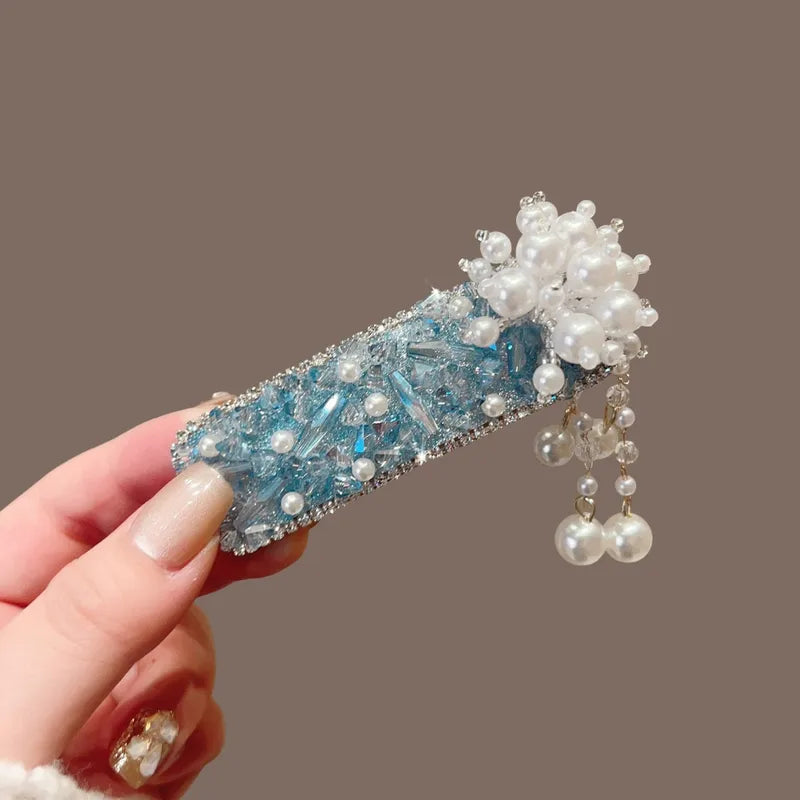 Crystal Butterfly Tassel Hair Clip (Code-ZX#476)