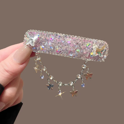 Crystal Butterfly Tassel Hair Clip (Code-ZX#476)