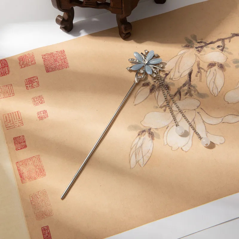 Floral Tassel Vintage Hairpin Set (Code-ZX#480)