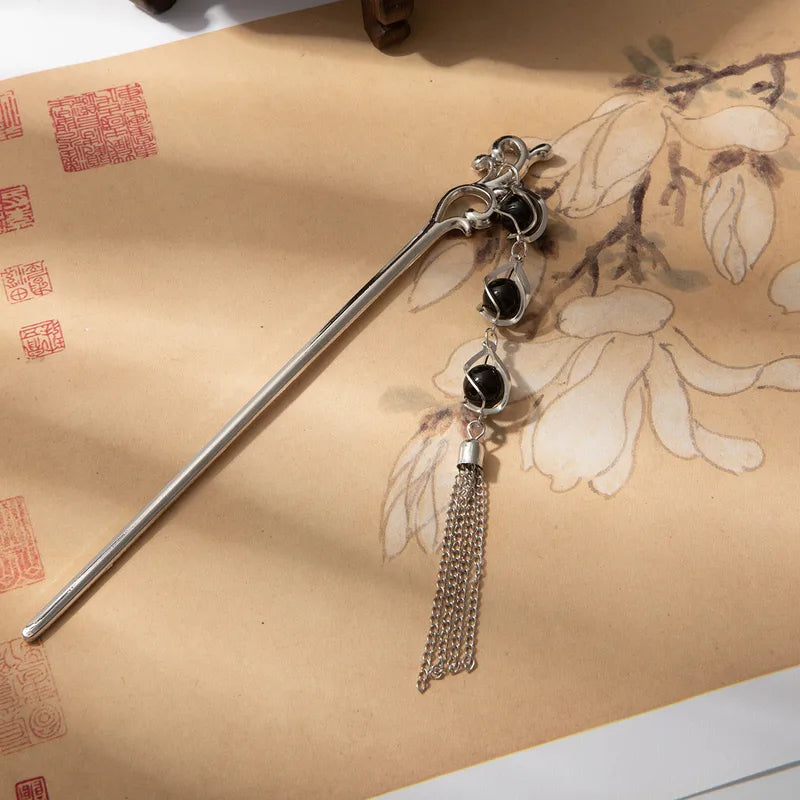 Floral Tassel Vintage Hairpin Set (Code-ZX#480)