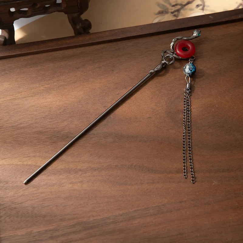 Floral Tassel Vintage Hairpin Set (Code-ZX#480)