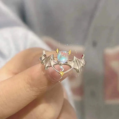 Angel & Devil  Rings – Adjustable Gothic Fantasy Design