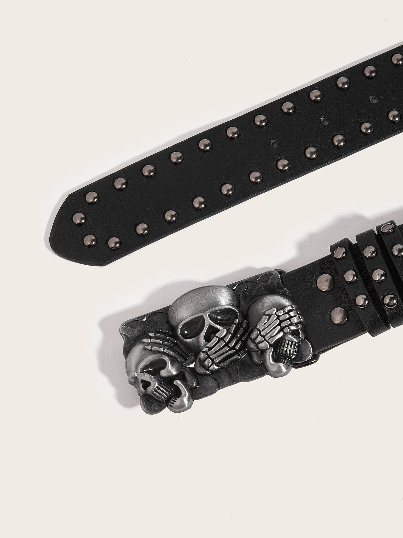 Exaggerated Punk Skull PU Leather Alloy Women's Leather Belts