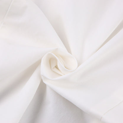 Women’s Elegant White Shirt – Solid Color Long Sleeve Button Down Blouse