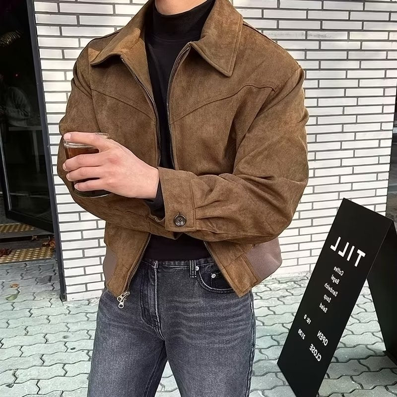 Vintage Suede Zip Jacket (Code-ZX#401)