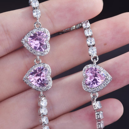 Glam Pink Heart Choker