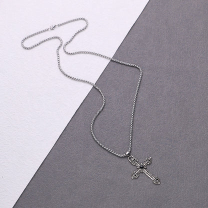 Hip-hop Retro Cross Alloy Plating Men's Pendant Necklace
