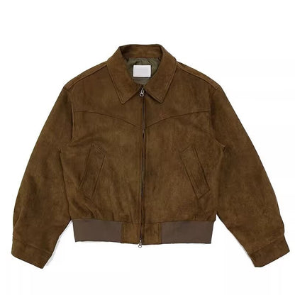 Vintage Suede Zip Jacket (Code-ZX#401)