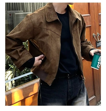 Vintage Suede Zip Jacket (Code-ZX#401)