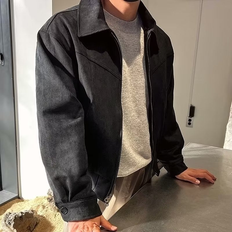Vintage Suede Zip Jacket (Code-ZX#401)