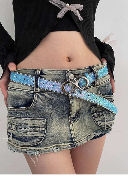 Vintage Style Streetwear Solid Color Pu Leather Alloy Women's Leather Belts