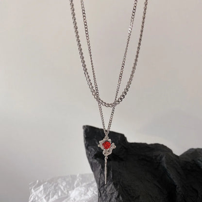 Dark Romance Rose Necklace