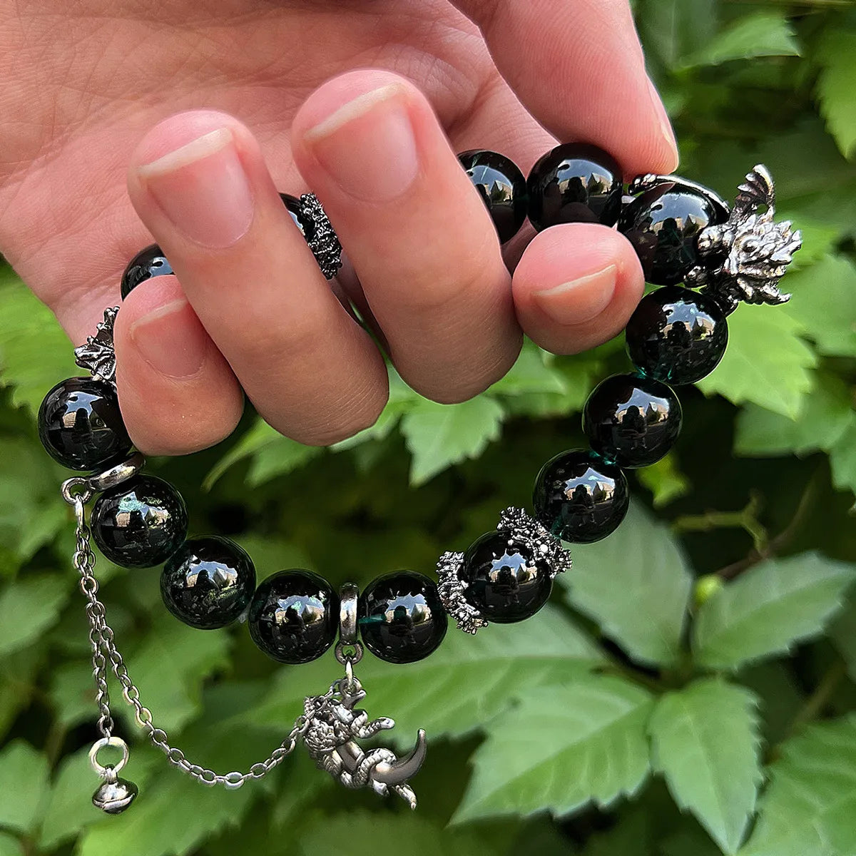 Midnight Dragon Charm Bracelet (Code-ZX#589)