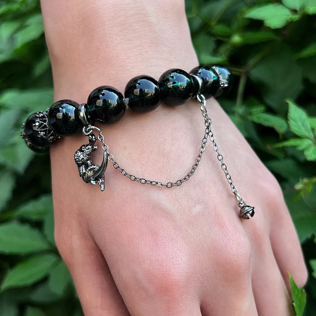 Midnight Dragon Charm Bracelet (Code-ZX#589)