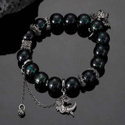 Midnight Dragon Charm Bracelet (Code-ZX#589)