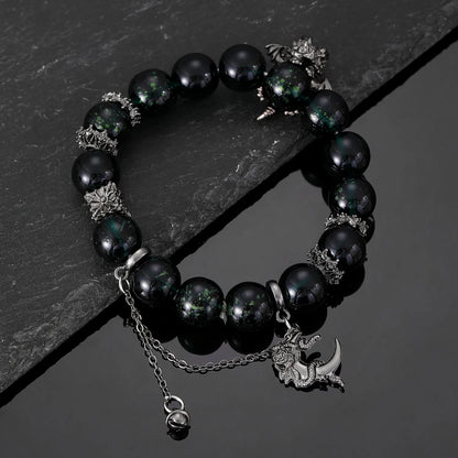 Midnight Dragon Charm Bracelet (Code-ZX#589)