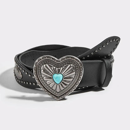 Western Turquoise Buckle Belt Collection (Code-ZX#746)