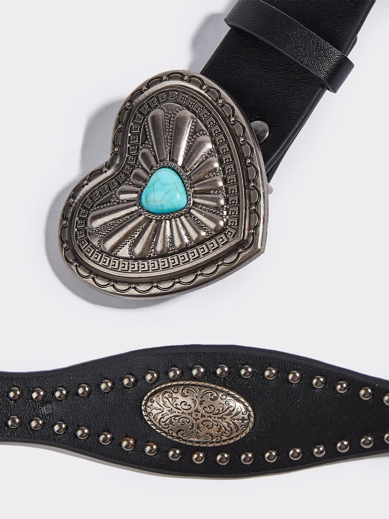 Western Turquoise Buckle Belt Collection (Code-ZX#746)