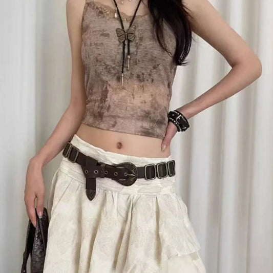 Versatile Accessories Decorative Y2K Belt High-End Fashion Retro Wasteland Style Women's Belt Jeans Belt