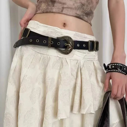 Versatile Accessories Decorative Y2K Belt High-End Fashion Retro Wasteland Style Women's Belt Jeans Belt