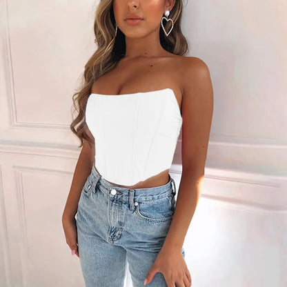 Women’s Fashion Backless Tank Top – Solid Color Sleeveless Camisole