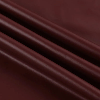 Women's Sexy Burgundy Faux Leather Bodycon Dress – Spaghetti Strap Sleeveless Cocktail Party Midi Outfit (Code: ZX#227)